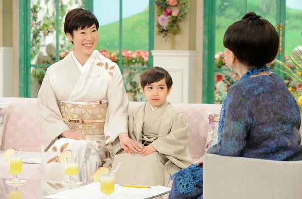 寺島しのぶさんと眞秀くん