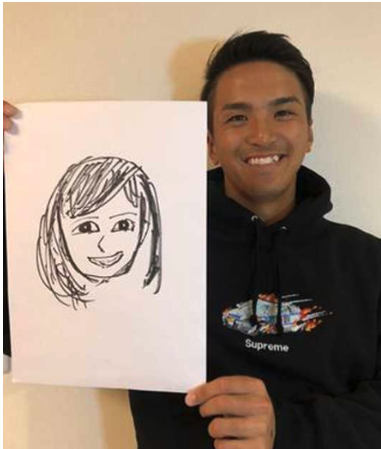 山田遥楓さんが書いた似顔絵