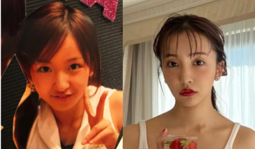 昔(左)と今(右)の板野友美さん