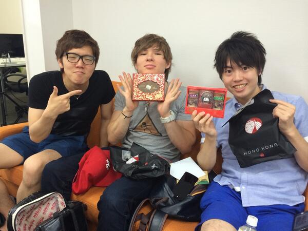 左からヒカキンさん、ダンテさん、マスオTVさん(Twitterより)