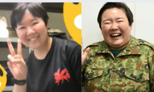 昔(左)と現在(右)のやす子さん