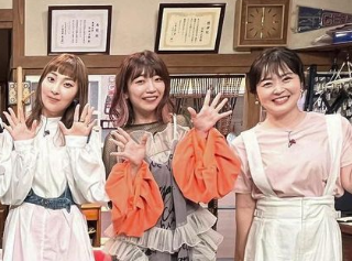 家入レオさん(左)でか美ちゃん(真ん中)水卜麻美さん(右)